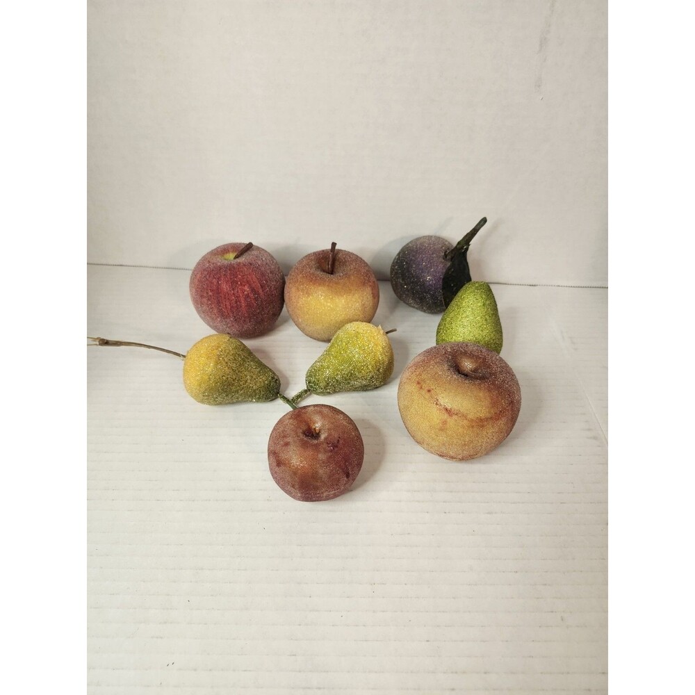 Lot Of 8 Piece Faux Fruit With Sugar Coating